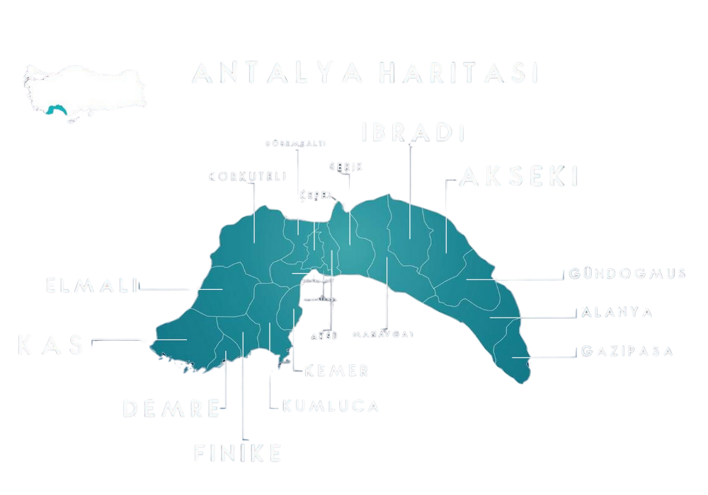 خريطة مناطق منتجعات أنطاليا للعوائل